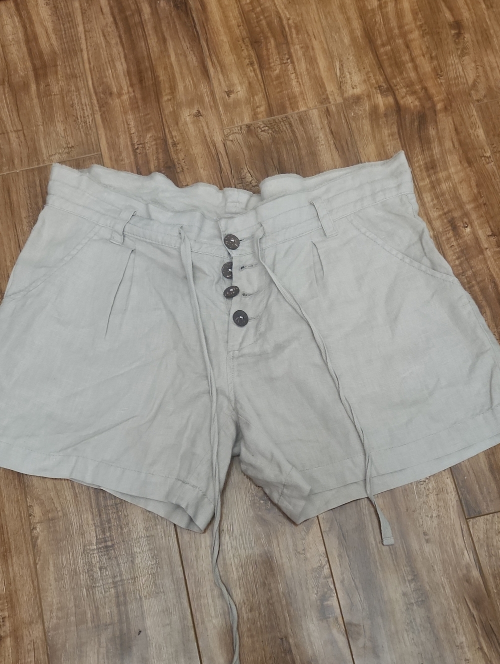 Linen Joie Drawstring Button-Front Women's Shorts